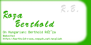 roza berthold business card